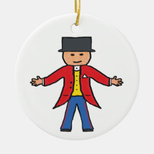 Circus Ringmaster Keramik Ornament