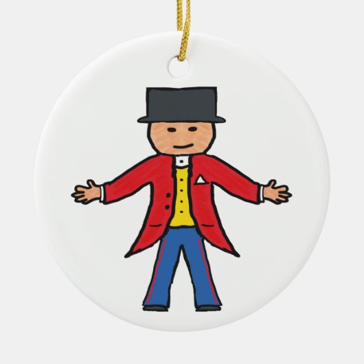 Circus Ringmaster Keramik Ornament (Vorne)