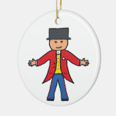 Circus Ringmaster Keramik Ornament (Links)