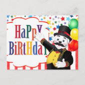 Circus Ringmaster Polar Bär Kindergeburtstag Postkarte (Vorderseite)