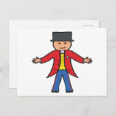 Circus Ringmaster Postkarte (Vorne/Hinten)