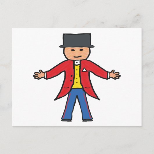 Circus Ringmaster Postkarte (Vorderseite)