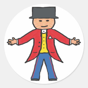 Circus Ringmaster Runder Aufkleber