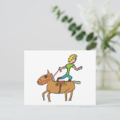 Circus Rodeo Reiten Postkarte (Stehend Vorderseite)