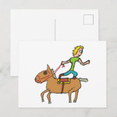Circus Rodeo Reiten Postkarte (Vorne/Hinten)