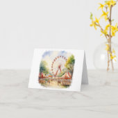 Circus Scene BLANK Karte (Gelbe Blume)