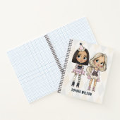 Circus School Pink Harlequin Girls Notebook Notizblock (Innenseite)