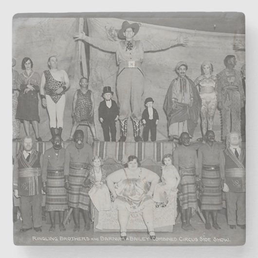 Circus Side Show Freaks Steinuntersetzer (Vorderseite)