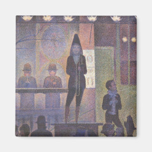 Circus Sideshow by Georges Seurat, Vintage Kunst Magnet