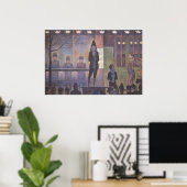Circus Sideshow by Georges Seurat, Vintage Kunst Poster (Heimbüro)