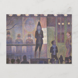 Circus Sideshow by Georges Seurat, Vintage Kunst Postkarte