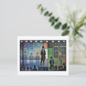 Circus Sideshow, Seurat Postkarte (Stehend Vorderseite)