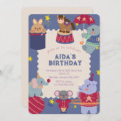 Circus Spektakuläre Einladung zum Geburtstag (Vorne/Hinten)