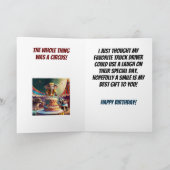 Circus Spill Truck Fahrer Funny Birthday Karte (Innenseite)