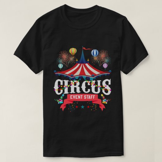 Circus Staff Kostüm Karneval Vintager T - Shirt (Design vorne)