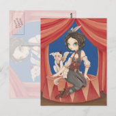 Circus-Steampunk-Postkarte Postkarte (Vorne/Hinten)