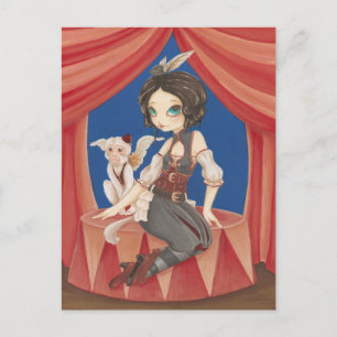 Circus-Steampunk-Postkarte Postkarte