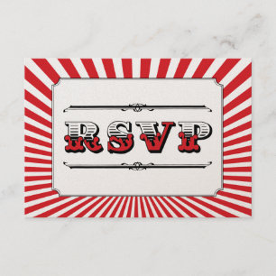 Circus Steampunk UAWG in Red RSVP Karte