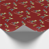 Circus Stickmen Acrobats Geschenkpapier (Ecke)