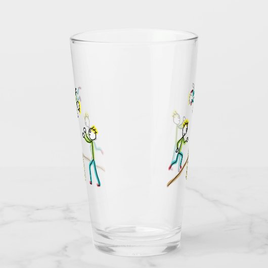 Circus Stickmen Acrobats Glas (Links)