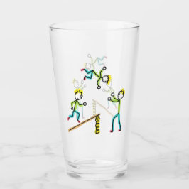 Circus Stickmen Acrobats Glas