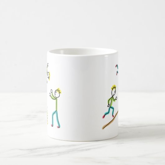 Circus Stickmen Acrobats Kaffeetasse (Mittel)
