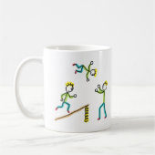 Circus Stickmen Acrobats Kaffeetasse (Links)