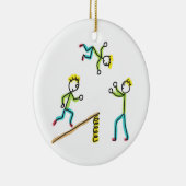 Circus Stickmen Acrobats Keramik Ornament (Rechts)