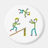 Circus Stickmen Acrobats Magnet (Vorne)