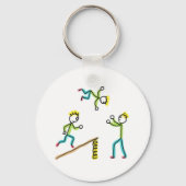 Circus Stickmen Acrobats Schlüsselanhänger (Rückseite)