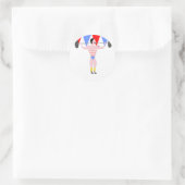 Circus Strong Man Circus Themenparty Runder Aufkleber (Tasche)