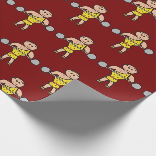 Circus Strongman Geschenkpapier (Ecke)