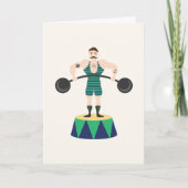 Circus Strongman Karte (Vorderseite)