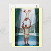 Circus Strongman Postkarte (Vorne/Hinten)