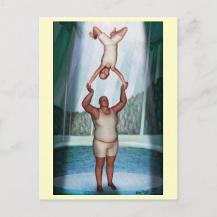 Circus Strongman Postkarte
