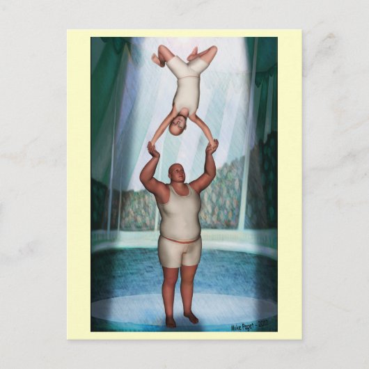 Circus Strongman Postkarte (Vorderseite)