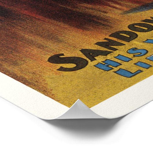 Circus Strongman Sandow Trocadero Vaudevilles Lift Poster (Ecke)