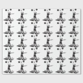 Circus Strongman Wrapping Paper Geschenkpapier (Flach)