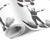 Circus Strongman Wrapping Paper Geschenkpapier (Rolleneckpunkt)