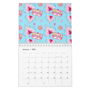 Circus Tent Ball Yellow Stars Vintage Entertainmen Kalender