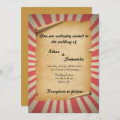 Circus Thema Hochzeit Einladung (Vorne/Hinten)