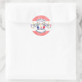 Circus Theme Elephant Carnival Party Runder Aufkleber (Tasche)