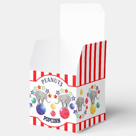 Circus Theme Elephant Gourmet Snacks Party Geschenkschachtel (Geöffnet)