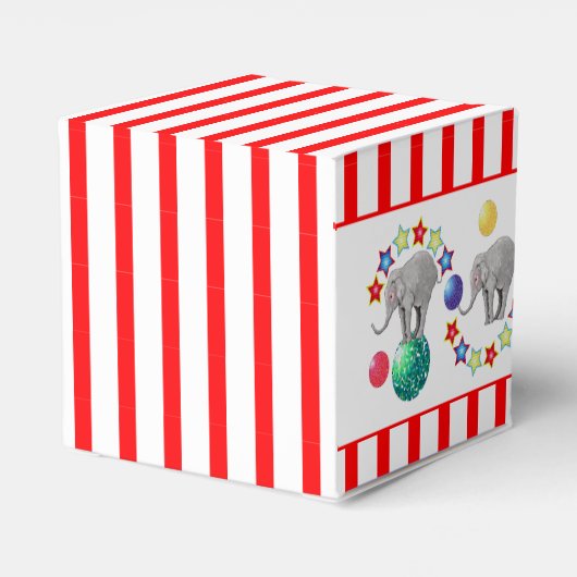 Circus Theme Elephant Gourmet Snacks Party Geschenkschachtel (Rückseite)