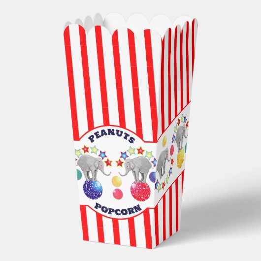 Circus Theme Elephant Gourmet Snacks Party Geschenkschachtel (Vorderseite)
