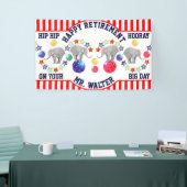Circus Theme Elephant Retirement Party Banner (Messeveranstaltung)