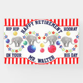 Circus Theme Elephant Retirement Party Banner (Horizontal)