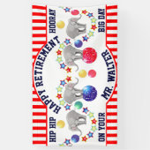 Circus Theme Elephant Retirement Party Banner (Vertikal)