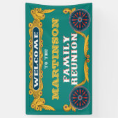 Circus Theme Family Wiedersehen Welcome Banner (Vertikal)