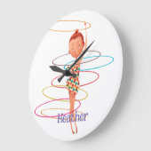 Circus Theme Neugeborenes Kinderzimmer Große Wanduhr (Winkel)